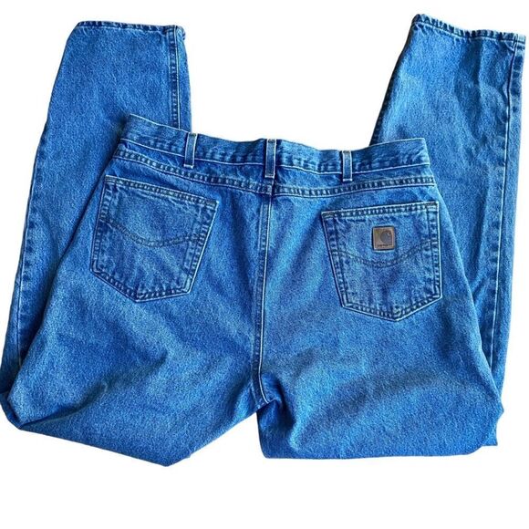 Carhartt Men’s Denim Blue Jeans Size 38 32 - Picture 2 of 6